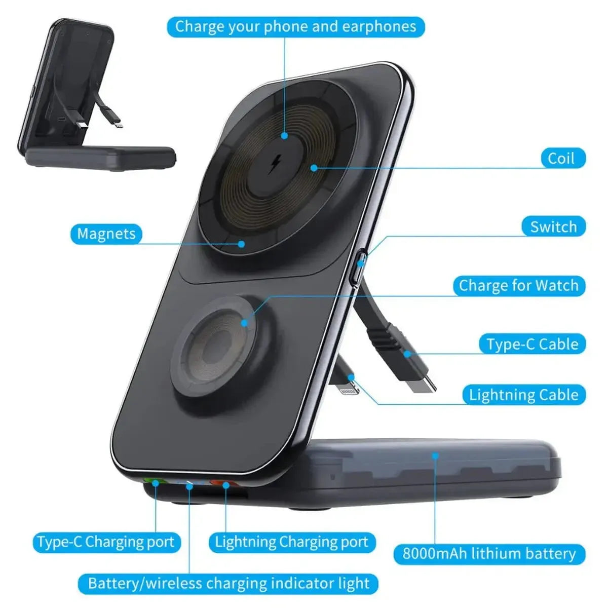 3-IN-1 POWER BANK WITH CHARGING CABLES